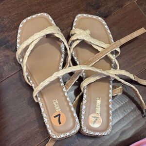 Stylish Tan Braided Sandals
